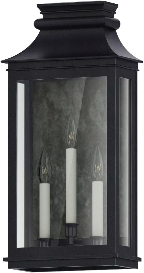 Maxim Savannah Vx 3 Light Outdoor Candle Style Wall Lantern with Black Oxide Finish