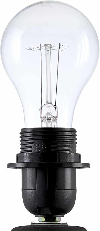 BoutiqueRugs Navarro Boho Ceramic Bedside Table Lamp for Bedroom Nightstand and Living Room - Shade Cotton - Black, White - 13" H