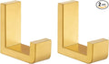 Angle Simple Towel Hook Brushed Gold 2 Pack, 304 Stainless Steel Robe Hook for Bathroom