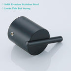 RANDOM Matte Black Towel Hooks 2 Pack 304 Stainless Steel Towel Rack Robe Hook for Bathroom Kitchen Hardware Accessories Wall Mounted Contemporary Style 96068-8MB.