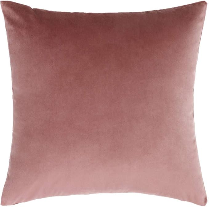 Jam Velvet Throw Pillow Covers Decorative Cozy Cushion Cases Soft Solid Square Home Decor Mid Century Style for Couch Sofa Bedroom Car Office 18x18 Inch Set of 2