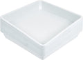 MECCANIXITY Plant Pot Saucer 6 Inch Plastic Square Flower Drip Tray for Indoor Outdoor, White Pack of 10