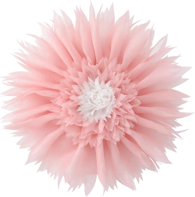 3D Pink Flower Pillow Decorative Round Throw Pillows Handmade Cute Daisy Accent Pillows Soft Floral Cushion for Bed Couch Chair Car Bedroom Living Room Home Decor Gifts 14Inch Pink and White