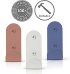 Heavy-Duty Wall Hooks for Hanging (Set of 3) – Stylish Metal Hooks for Coats, Backpacks, Towels & Bags | Decorative Wall Hooks in Chic Pastel Colors for Entryways, Kids’ Rooms & Bathrooms