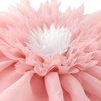 3D Pink Flower Pillow Decorative Round Throw Pillows Handmade Cute Daisy Accent Pillows Soft Floral Cushion for Bed Couch Chair Car Bedroom Living Room Home Decor Gifts 14Inch Pink and White