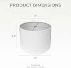 Royal Designs, Inc. HB-610-12LNWH Shallow Drum Hardback Lamp Shade, 11 x 12 x 8.5, Linen White