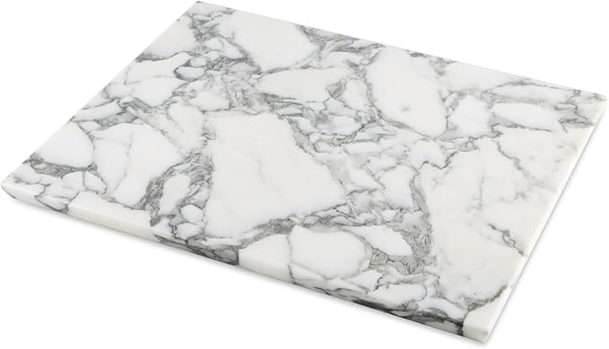 Koville Italian Natural Marble Cutting Board for Kitchen, 16x20inch Extra Large Hand Crafted Marble Slab for Cheese, Charcuterie, Pastry Board - Wedding Gift, House Warming Gift