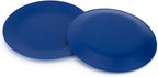 KX-WARE Plastic Plates Set of 12 - Unbreakable and Reusable 9.875 inches Dinner Plates, Navy Blue Color | Dishwasher Safe, BPA Free