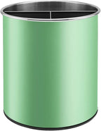 Bartnelli Extra Large Stainless Steel Kitchen Utensil Holder - 360° Rotating Utensil Caddy - Weighted Base for Stability - Countertop Organizer Crock With Removable Divider (Tea Green)