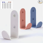 Heavy-Duty Wall Hooks for Hanging (Set of 3) – Stylish Metal Hooks for Coats, Backpacks, Towels & Bags | Decorative Wall Hooks in Chic Pastel Colors for Entryways, Kids’ Rooms & Bathrooms