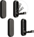 4PCS Folding Coat Hook, Heavy Duty Wall Hooks Made of Zinc Alloy, Foldable Wall Hooks for Hanging Coats, Scarves, Hats, Bathrobes, Keys, Bags (Black)