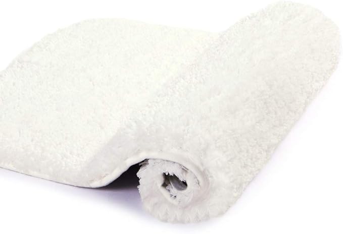 Walensee Large Bathroom Rug (24 x 40, Ivory) Extra Soft and Absorbent Shaggy Bath Mat Machine Washable Microfiber Non Slip Luxury Floor Mat