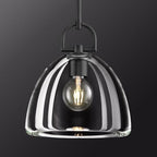 Crystal Black Pendant Lights Kitchen Island, 11" Crystal Dome Pendant Lighting, Modern Island Lights for Kitchen, Farmhouse Crystals Dome Black Pendant Light for Hallway Dining Room Bedroom