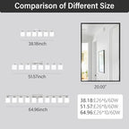 Brushed Nickel Vanity Light for Large Mirror, 6 Light Bathroom Lighting Fixtures Over Mirror with Milky White Frosted Glass Shades, 38 inch Bathroom Light for Mirrors, E26 Socket