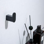 RANDOM Towel Hooks for Bathroom Wall Mounted Hand Towel Holder Matte Black Coat Hooks Heavy Duty Wall Hook for Kitchen Stainless Steel Robe Hook 2 Pack