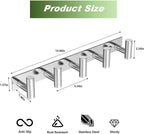 Wall Mounted Coat Rack-5 Hooks, Heavy Duty Stainless Steel Wall Hooks for Towel Coat Bag, Hat Rack Coat Hanger Coat Hooks Towel Racks for Bathroom Entryway Kitchen Hotel (Silvery, 1 Pack)