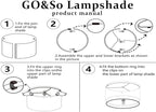 GO&SO Black Velvet Lamp Shades - 13" Top x 13" Bottom x 10" High(Spider) Medium Drum Lampshades - Traditional Fabric Lamp Shade for Table Lamps - Replacement Lampshade - Assembly Required