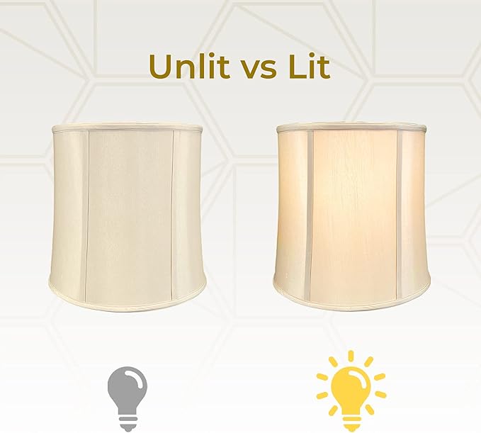 Royal Designs, Inc. Basic Drum Lamp Shade, Beige, 13" x 14" x 14"