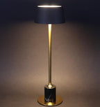 DAWALIGHT Cordless Table Lamp, Rechargeable Desk lamp, 2500mAh 3 Level Brightness fillable lamp, Couple Dinner, Coffee Table, Restaurant, Bedroom, Reading, Outdoor Camping Black + Gold