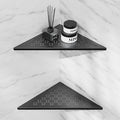 Corner Shower Shelf 10" Slot Design Recessed Shower Shelves for Tiled Wall, 304 Stainless Steel Corner Shelves for Bathroom Organizer, Matte Black 2 Pack (Star)