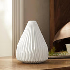 RONDURE 9.1" Modern Ceramic Table Lamp, Modern Bedside Lamps for Bedroom, Living Room and Nightstand, White Translucent Ceramic Shade, Warm Ambient Lighting, Home Decor