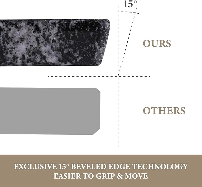 Koville Brazilian Natural Marble Cutting Board for Kitchen, 16x12inch Large Hand Crafted Marble Slab for Cheese, Charcuterie, Pastry Board - Wedding Gift, House Warming Gift