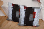 CAPSCEOLL Black Red Grey Art Artwork Throw Pillow Covers,Decorative Throw Pillow Covers 16 X 16 Inches Set of 2 Pillow Cases Decorative,Abstract Oil Painting Pillowcases for Bedroom,Living Room