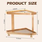 YUPER Corner Bathroom Counter Organizer, 2 Tier Countertop Corner Shelf for Perfume, Makeup Organizer, Skincare Organizers, Vanity Storage Tray for Bedroom, Bathroom Sink Shelf