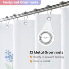 Extra Long Fabric Shower Curtain, Green and Pink Watercolor Floral Plant Shower Curtains for Bathroom, Purple and Blue Flower Bathroom Curtains, 72" W x 84" H