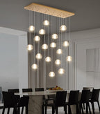 Crystal Chandeliers for Living Room Dining Room Light LED Pendant Lights Fixtures Lighting Chandelier for Foyer Entrance Gold