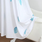Fabric Shower Curtain 78 Inches Long, Blue Watercolor Eucalyptus Leaves Shower Curtain for Bathroom, 72" W x 78" H
