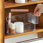 Poeland Makeup Organizer Medicine Cabinet Shelves Organizer Cosmetic Display Case Storage Box for Vanity Countertop Bathroom