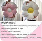 Daisy Shaped Throw Pillow - 19.6In Cute Flower Seating Cushion for Sofa Couch Bed