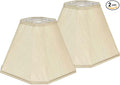 GO&SO Gold Bell Lamp Shades Set of 2 Fabric Lampshade, 6.5"Top x 13"Bottom x 11.2"Slant Height x 10.5''Vertical Height,(Spider) Modern Lamp Shade For Table & Floor Lamp Shade Replacement,Easy Assembly