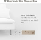 StorageWorks Under Bed Storage Bins, 10'' Underbed Storage Containers with Lid, 90L Clothes Organizer for Bedding, Blankets, Sweaters, Shoes, 2-Pack