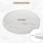 WORHE Natural Marble Decorative Tray for Bathroom Bedroom Kitchen Dresser, Round Vanity Trays for Jewelry, Perfume, Cosmetic, Candle, Countertop Storage Organizer for Home Decor Color White (TP601)