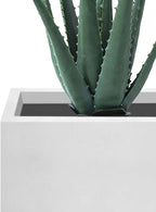 Kante 16",12",10" Square Concrete Planters Set of 3 for Outdoor Indoor Home Patio Garden, Large Plant Pot with Drainage Hole and Rubber Plug, Pure White