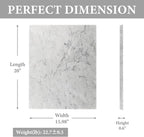 Koville Italian Carrara Marble Cutting Board for Kitchen, 16x20inch Extra Large Hand Crafted Marble Slab for Cheese, Charcuterie, Pastry Board - Wedding Gift, House Warming Gift