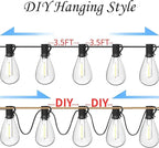 120FT Outdoor String Lights, Ultra Long Waterproof 30+2 Shatterproof Bulbs Led Outside Patio Lights for Porch Deck Garden Backyard Balcony Wedding Party Decor