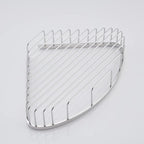Bathroom Shower Caddy Corner Shelf, Corner-Hollow Design, Ultra Sturdy Rust-Proof Stainless Steel Shelf Organizer Shampoo Holder, Wall Mounted Storage Rack for Bathroom, Polished Chrome