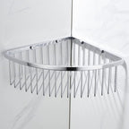 Corner Shower Caddy Organizer, SUS304 Stainless Steel Heavy Duty Rust-Proof Shelf Organizer, Wall Mounted Storage Rack for Bathroom, Brushed Chrome