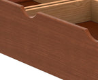 Chestnut Underbed Storage Drawers, Set of 2, Wooden Rolling Organizers, Fits Bed Frames 9.75 in. High or More, Ideal for Children's Bedroom, Small Toys, Seasonal Clothes, 37x20.38x9.38 Inches