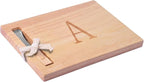 Miicol Wood Charcuterie Board, Monogram Cheese Board 10 Inch, Personalized Initial Cutting Board with Spreader, Unique Housewarming Gift, Ideal for Kitchen, Home, Letter A