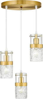 LMS 3-Light Pendant Light Fixtures, Brushed Gold Farmhouse Kitchen Island Light, Industrial Adjustable Hanging Pendant Lighting, Cluster Chandeliers, LMS-189