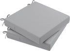 AAAAAcessories Outdoor Seat Cushions for Chairs, Waterproof, Fade-Resistant Patio Furniture Replacement Cushions, 20" x 20" x 3", Set of 2, Gray