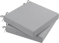 AAAAAcessories Outdoor Seat Cushions for Chairs, Waterproof, Fade-Resistant Patio Furniture Replacement Cushions, 18" x 18" x 2", Set of 2, Gray