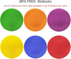 KX-WARE Plastic Plates Set of 12 - Unbreakable and Reusable 9.875 inches Dinner Plates, Multicolor | Dishwasher Safe, BPA Free