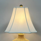 Tootoo Star Fabric Lampshade White (6.3x6.3)" x (13x13)'' x 10.8" Octagonal Royal Bell Shade for Floor Lamp Shade and Table Lamp Shade
