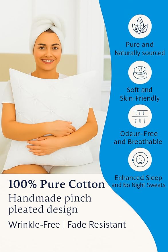 Pinch Pleated Standard Pillow Shams Set Of 2 White 600 Thread Count Super Soft White Pinch Pillow Shams Standard 20" x 26" Size 100% Egyptian Cotton Decorative Pinch Pleated Bed Pillow Covers Set of 2