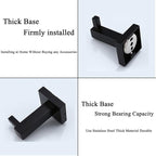 Single Black Hook Wall Stainless Steel Heavy Duty Modern Bath Hook for Coat Robe Towel Hat Home Kitchen Bedroom Hotel Toilet Garage, 1 Pack